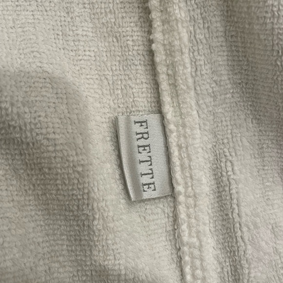 FRETTE Women’s White Cotton Luxury Bathrobe XL Imported - Picture 10 of 11